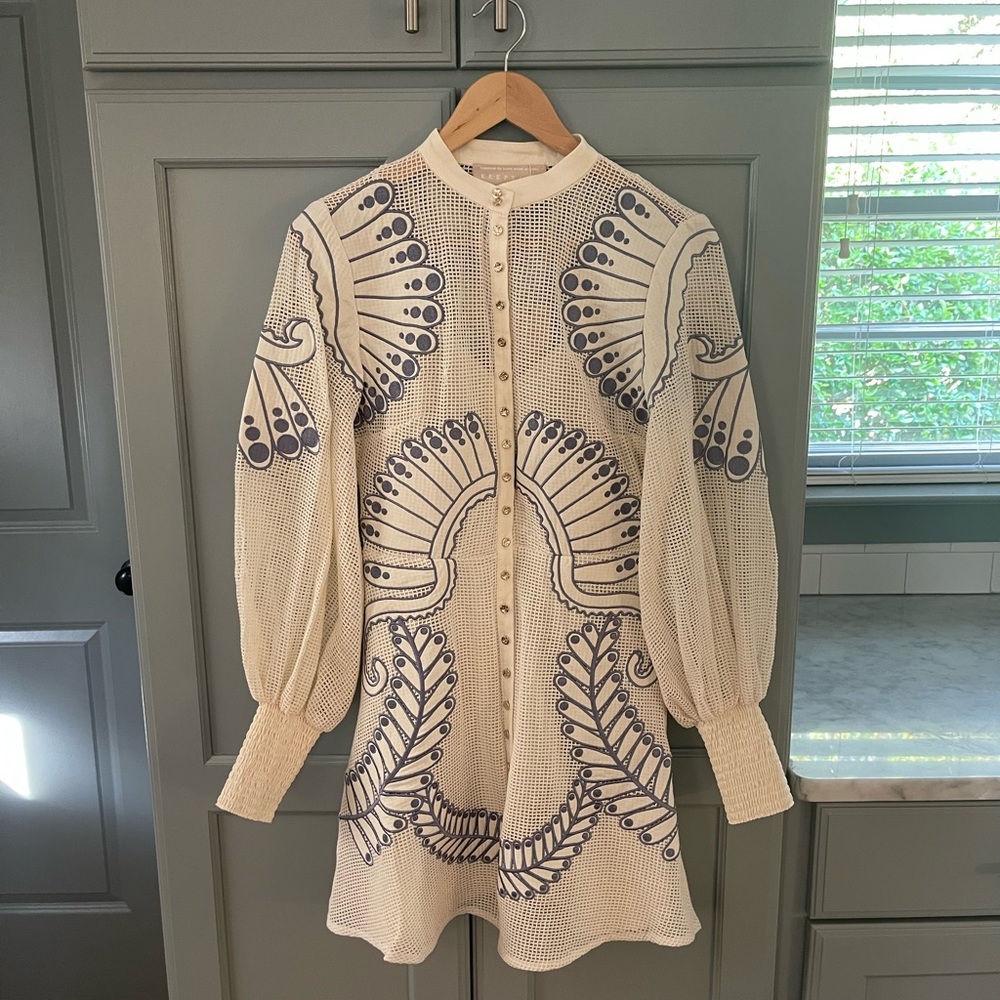 NWT KEEPSAKE ALCHEMY LONG SLEEVE MINI DRESS (Creme)
